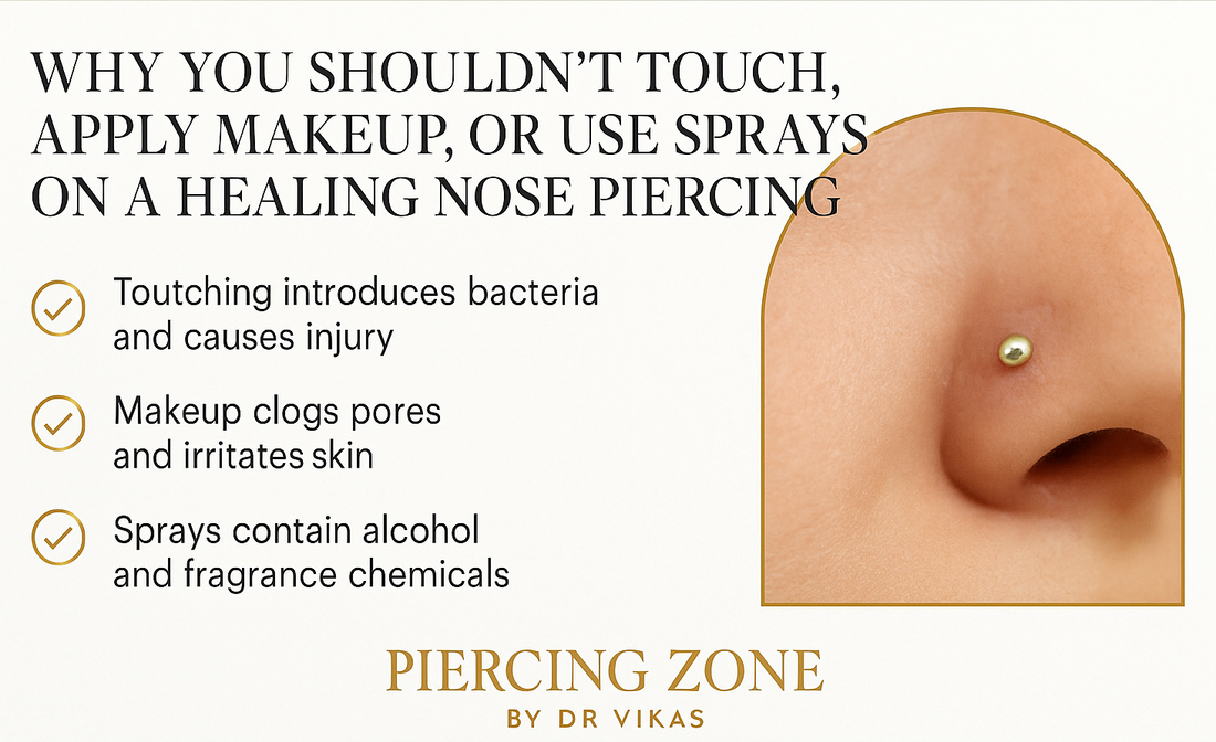 Why You Shouldn’t Touch, Apply Makeup, or Use Sprays on a Healing Nose Piercing