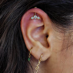 Bugadi / Vertical Helix Cluster — Bezel-Set
