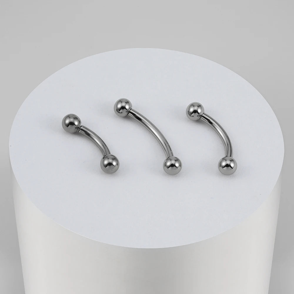 Titanium 16G (1.2MM) Internally Threaded Rook Eyebrow Piercing
