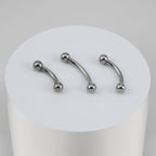 Titanium 16G (1.2MM) Internally Threaded Rook Eyebrow Piercing