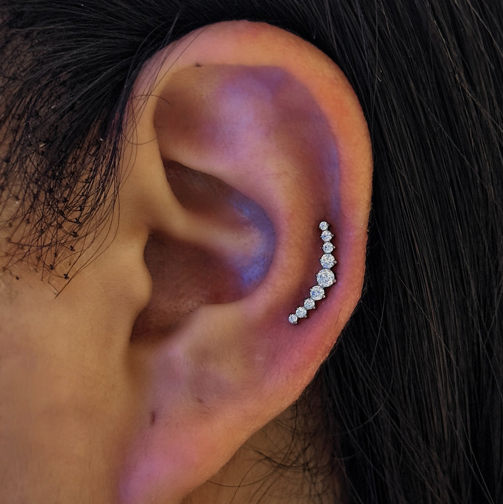 LAB_Curve_08 ASTM F136 Titanium 16G (1.2MM) Internally Threaded Helix Jewelry