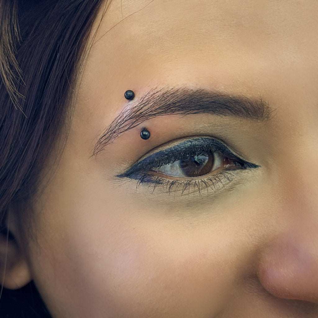 Titanium 16G (1.2MM) Internally Threaded Rook Eyebrow Piercing