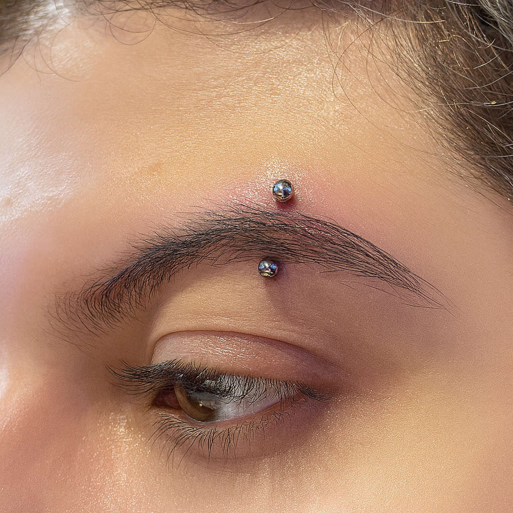 Titanium 16G (1.2MM) Internally Threaded Rook Eyebrow Piercing