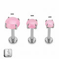 Titanium Pink Stone Flat Back Stud