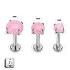 Titanium Pink Stone Flat Back Stud