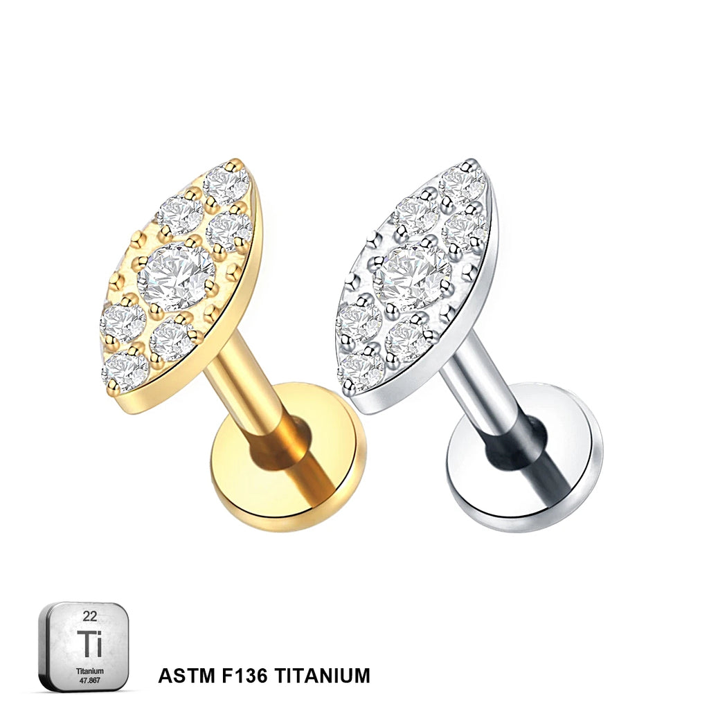Titanium 16G (1.2mm) Internally Threaded Eye Stud