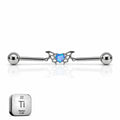 Industrial Heart Bat Barbell – Titanium