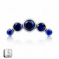 Titanium Sapphire Gradient Arc Stud