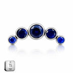 Titanium Sapphire Gradient Arc Stud
