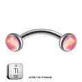Natural Titanium 16G (1.2MM) Internally Threaded Rook Eyebrow Piercing
