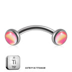 Natural Titanium 16G (1.2MM) Internally Threaded Rook Eyebrow Piercing