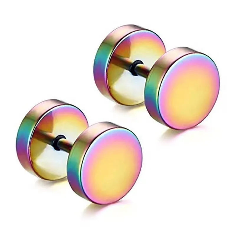 Surgical Steel External Threaded 6MM Men Round Dumbbell Studs