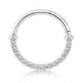 18K White Gold Diamond Hinged Clicker – For Daith &amp; Septum Piercings