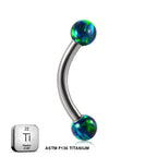Natural Titanium 16G (1.2MM) Internally Threaded Rook Eyebrow Piercing