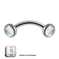 Natural Titanium 16G (1.2MM) Internally Threaded Rook Eyebrow Piercing
