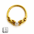 Titanium Hinged Clicker Ring