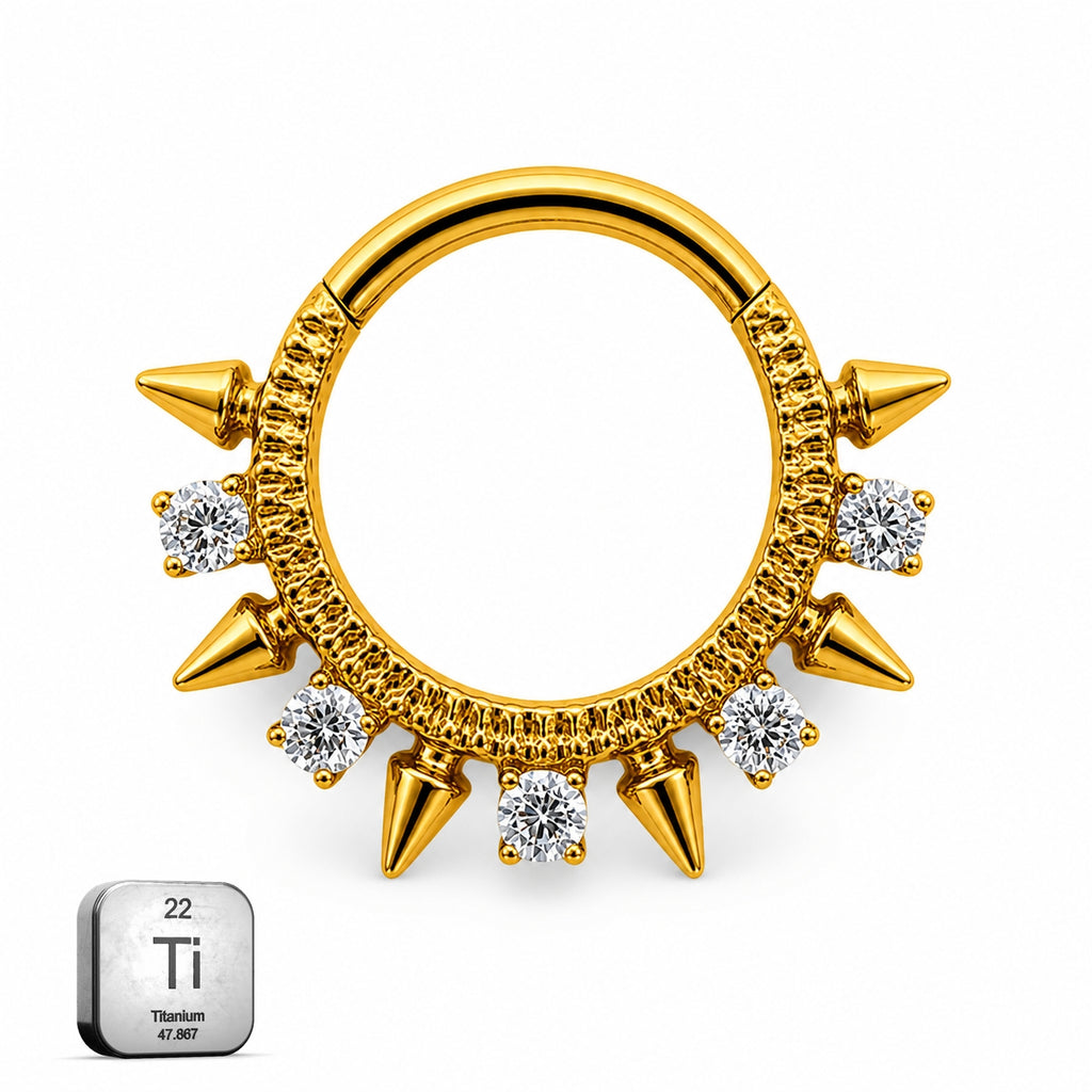 Celestial Spike Titanium Clicker Ring