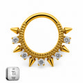 Celestial Spike Titanium Clicker Ring