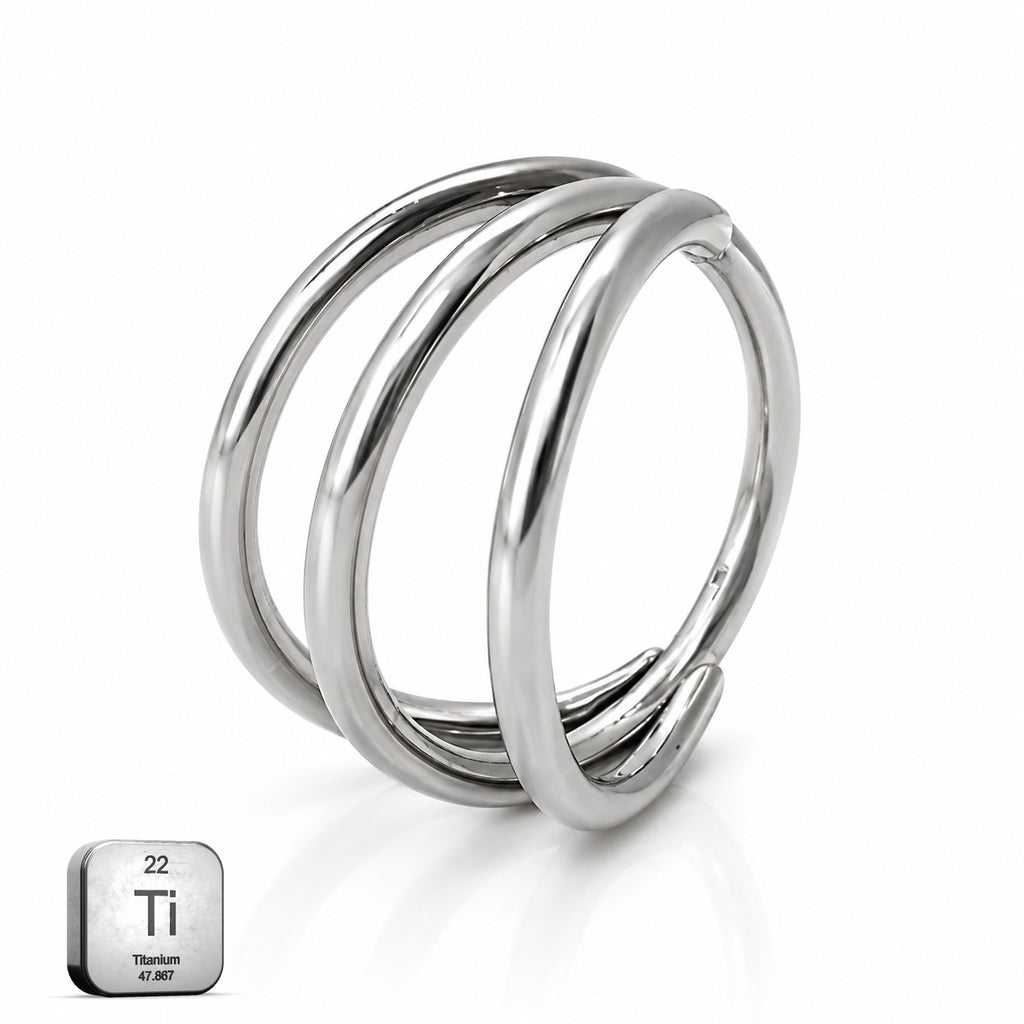 Titanium Three Layers Clicker Hoop