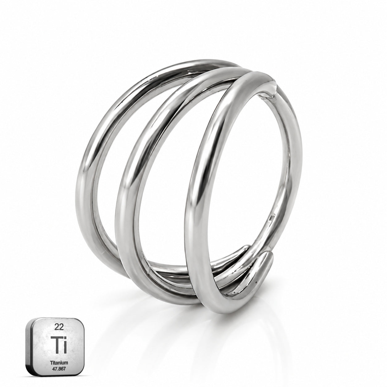 Titanium Three Layers Clicker Hoop