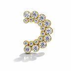 Curved Cluster 18K Gold • D-Color Moissanite