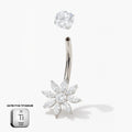Daisy Blossom CZ Belly Piercing