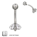 Crystal Bee Belly Piercing