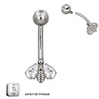 Crystal Bee Belly Piercing