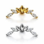 Titanium Marquise Cluster Flat-Back Stud – Internally Threaded (Sold Per Piece)
