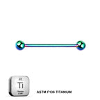 Titanium Industrial Tongue Barbell Piercing Jewelry