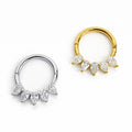 Pear Shape Lab Diamond Hinged Clicker Ring