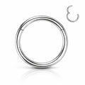 18K White Gold Classic Hinged Hoop Ring