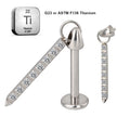 Lab_Dangling_08 ASTM F136 Titanium 16G (1.2mm) Internally Threaded Dangling Rod Stone Studded Piercing Jewelry
