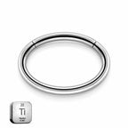 Titanium Hinged Oval Hoop – 10MM