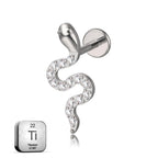 Titanium Snake Flat Back Stud – Internally Threaded