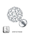 ASTM F136 Titanium 16G (1.2MM) Internally Threaded Circle Piercing Stud