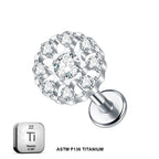 ASTM F136 Titanium 16G (1.2MM) Internally Threaded Circle Piercing Stud