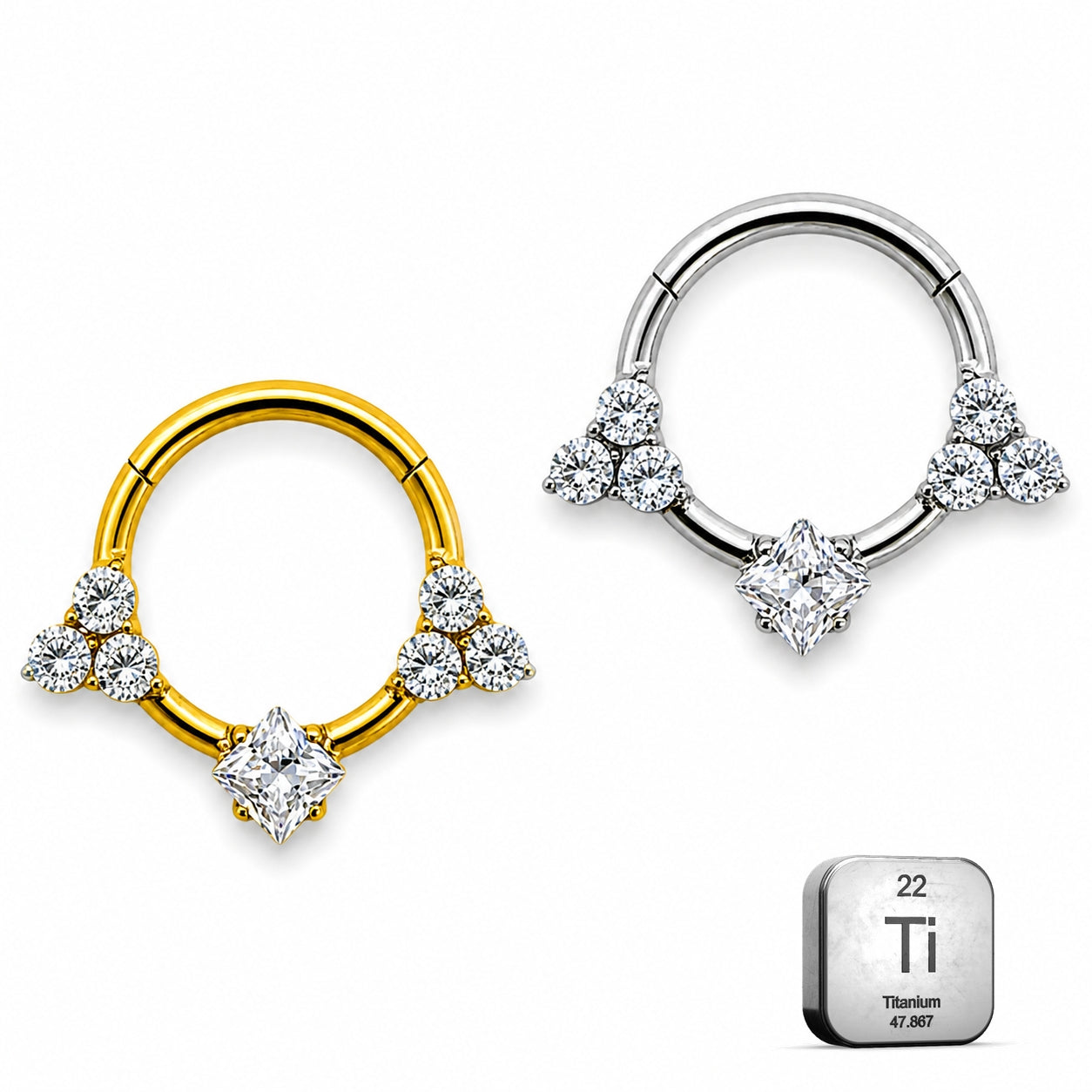 Royal Princess Trinity Titanium Clicker Ring