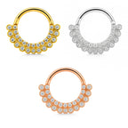 18K Gold Diamond-Set Hinged Ring with VVS Lab Diamonds