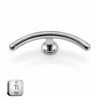 Minimal Curved Titanium Bar Stud