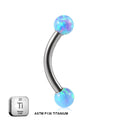 Natural Titanium 16G (1.2MM) Internally Threaded Rook Eyebrow Piercing
