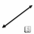 Black Titanium Industrial Piercing Bar – Spike Ends
