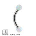Natural Titanium 16G (1.2MM) Internally Threaded Rook Eyebrow Piercing