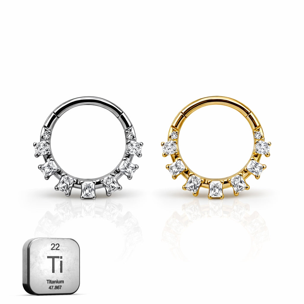 Crown Clicker Ring – For Daith & Septum Piercings