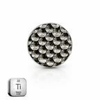 Titanium Textured Disc Stud
