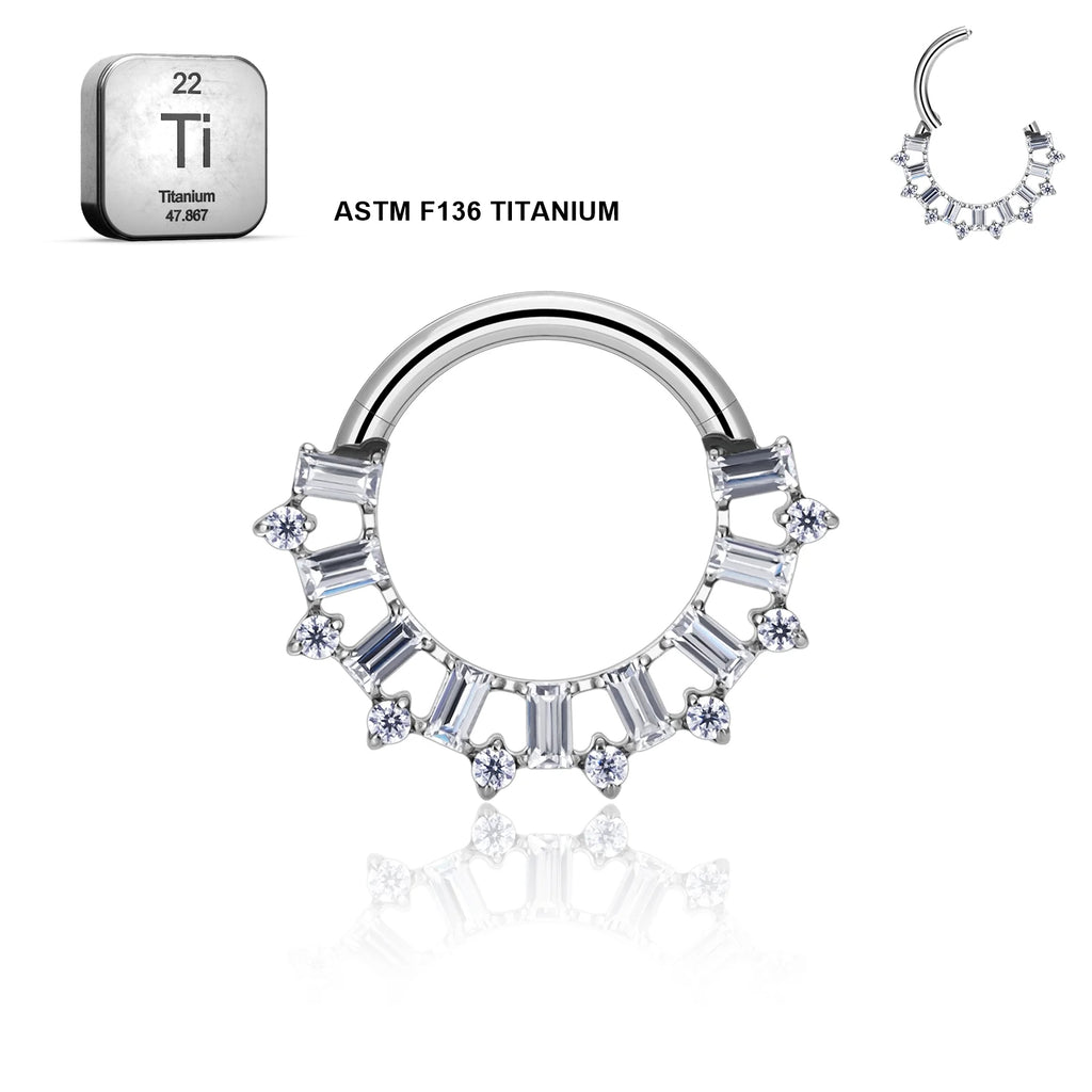 Titanium Daith &amp; Septum Piercing Hoop 16G 8MM
