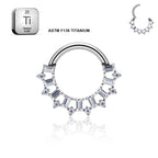 Titanium Daith &amp; Septum Piercing Hoop 16G 8MM