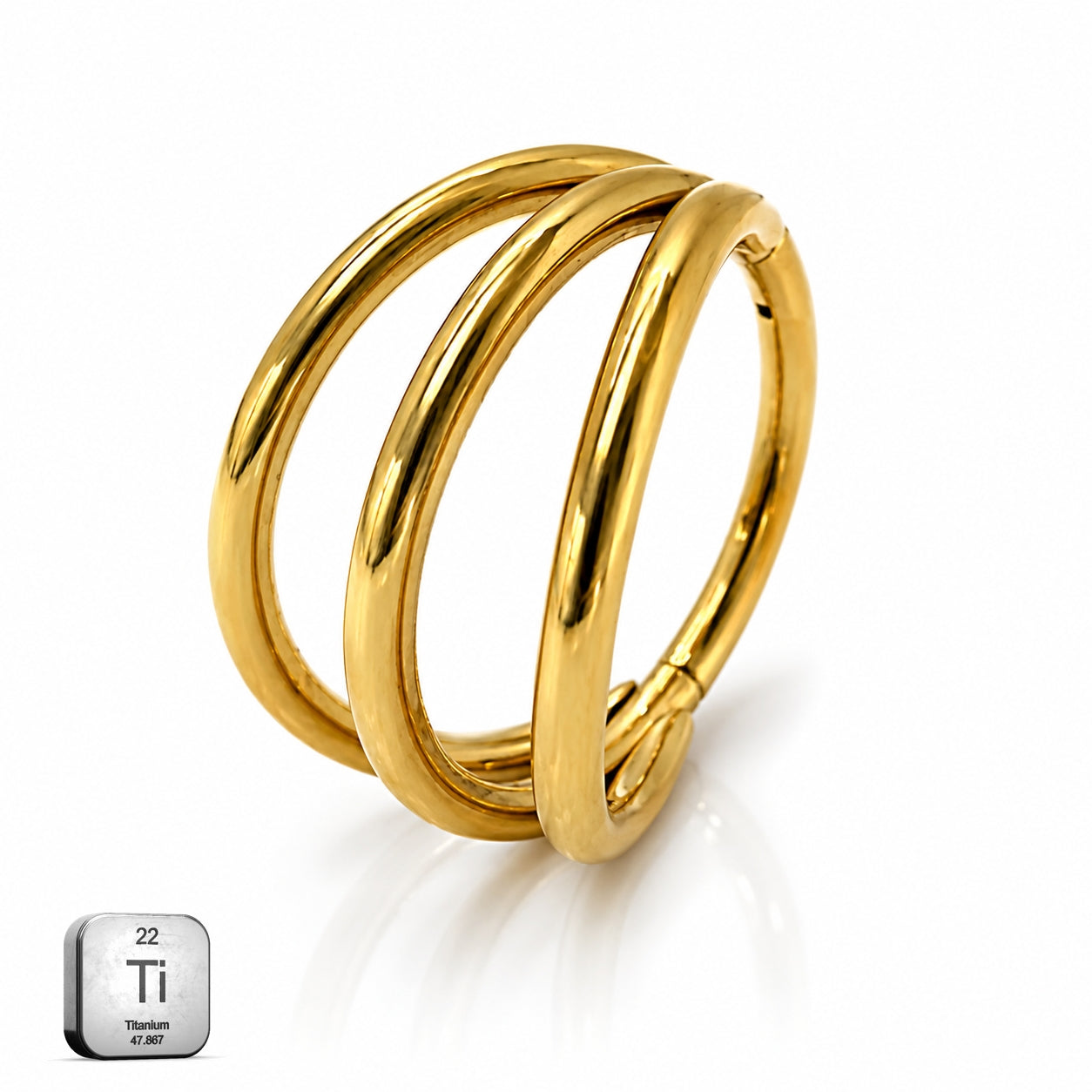 Titanium Three Layers Clicker Hoop