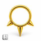 Minimal Spike Titanium Clicker Ring