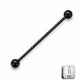Implant-Grade Titanium Industrial Barbell Black Color 